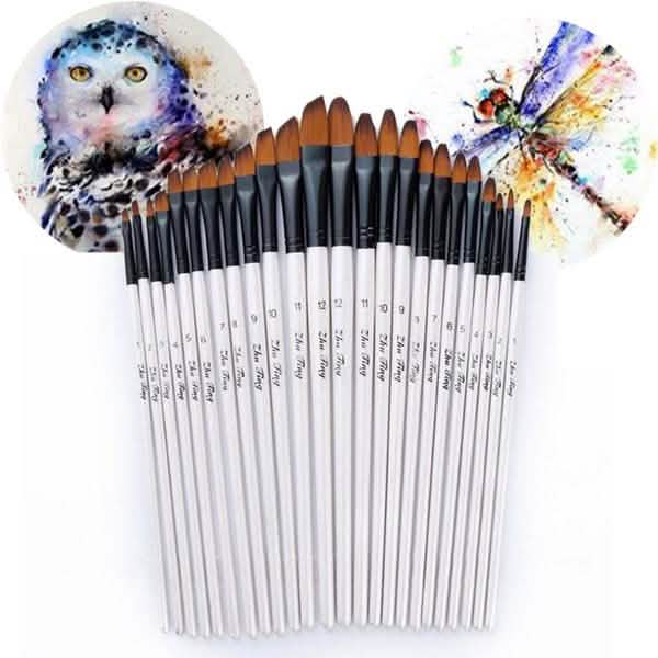 12-Piece Set: Artist Watercolor Painting Brushes