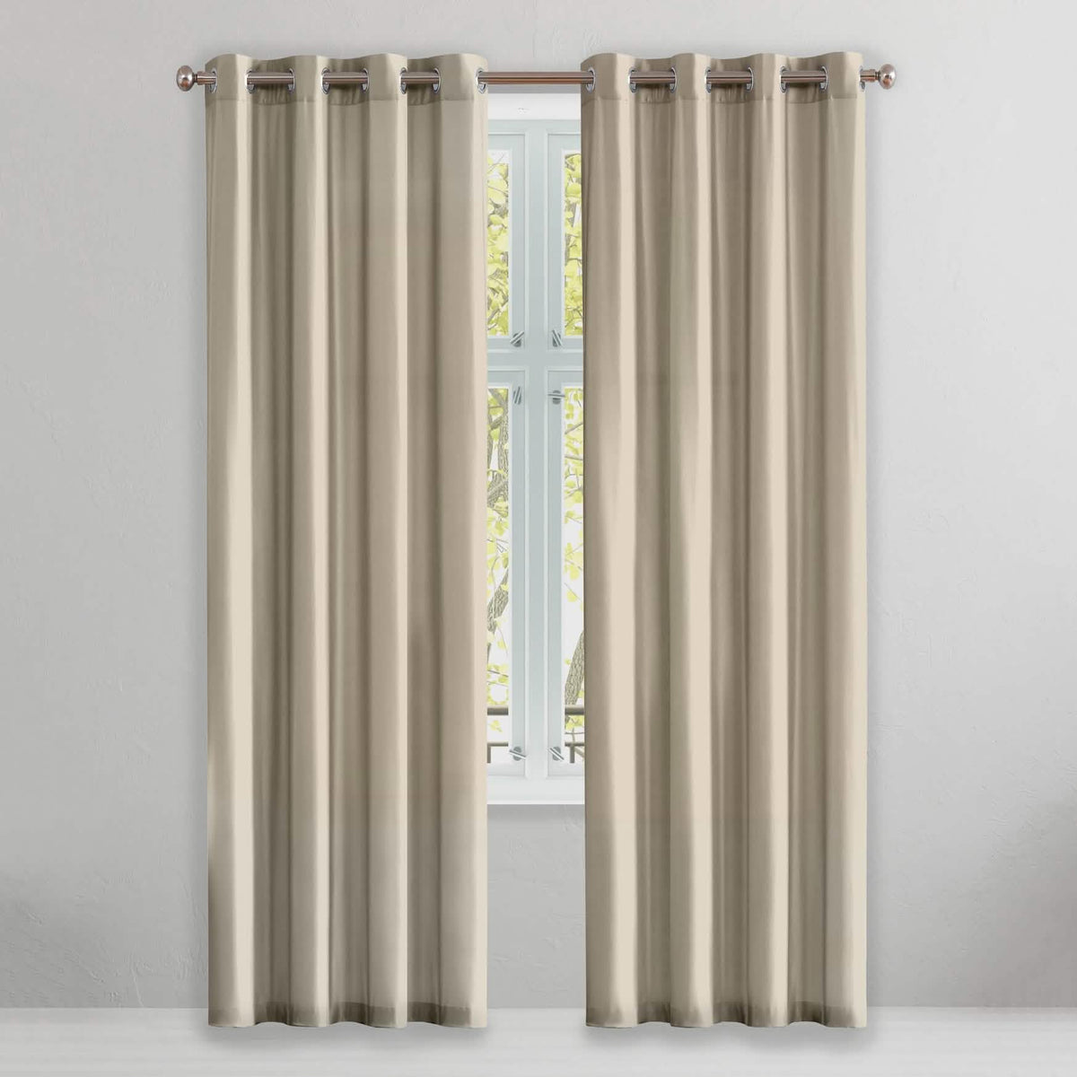 2-Piece Set: Solid Blackout Thermal Window Curtain Pair Panel