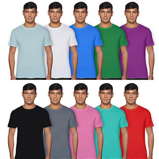 3-Pack: Men's Laviva Active Moisture Wicking Dry Fit Crew Neck Shirts