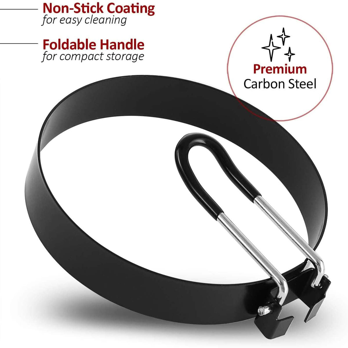 4-Pack: Stainless Steel Egg Cooking Ring