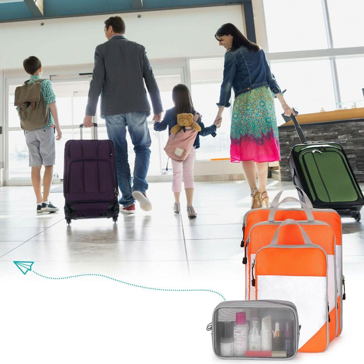 4-Pack: Travel Suitcase Storage Bag Set