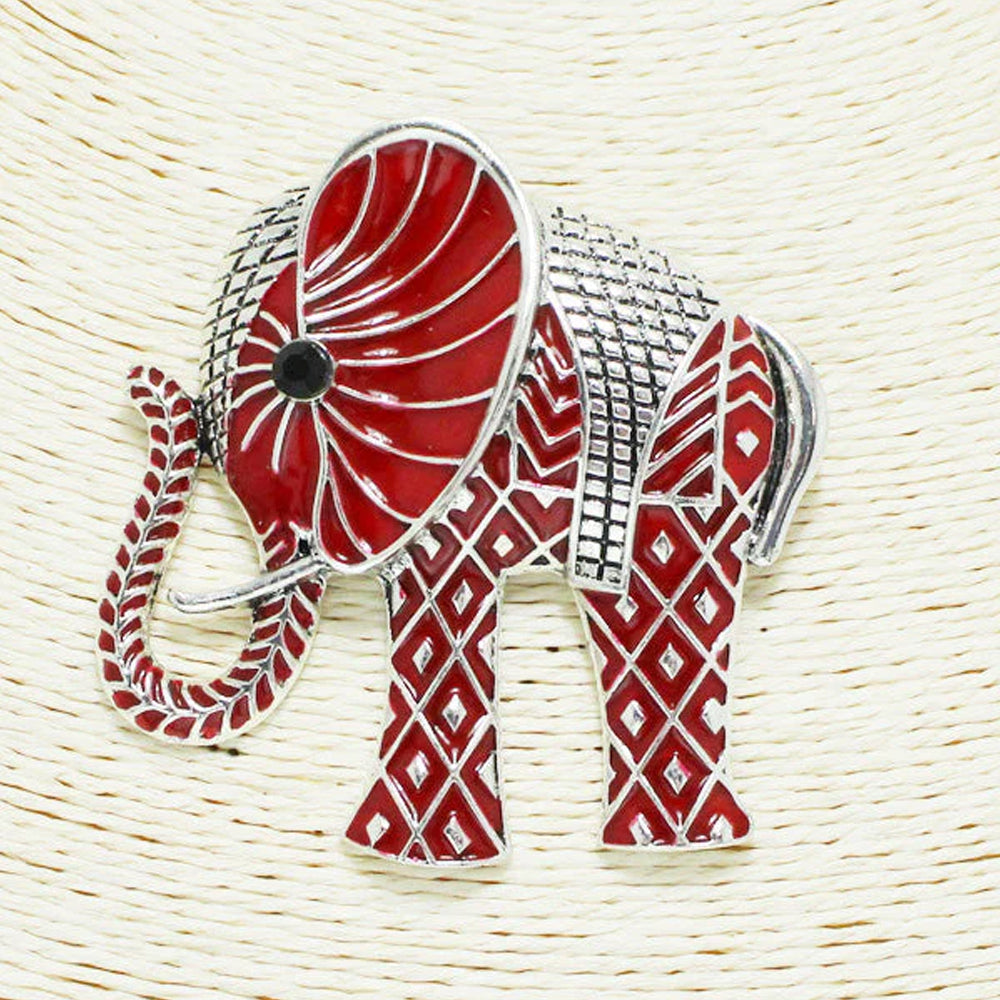 Elephant Epoxy Pin Brooch 1