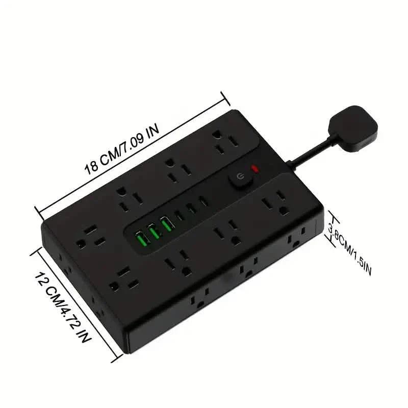 22-in-1 Multi-Functional Power Strip – 16 Sockets, 3 USB-A & 3 USB-C