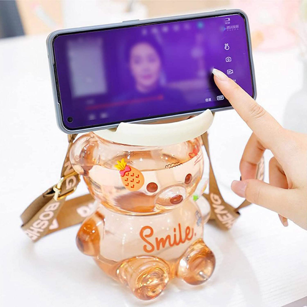Leak-Proof Bear Water Bottle for Girls