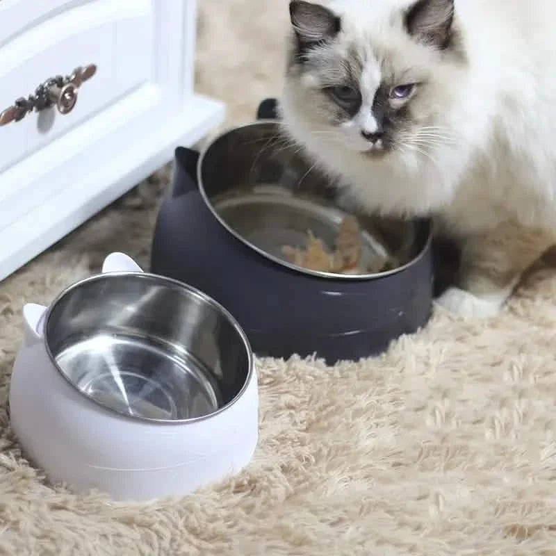 Premium Stainless Steel Cat & Dog Bowls - Non Slip Base for Food & Water