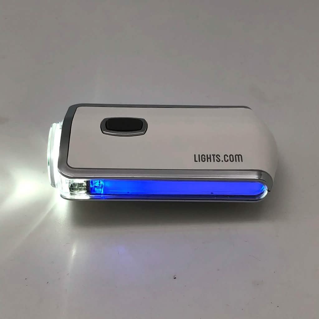 Prospect Park Compact Super Bright LED Bike Light with Blue Side Warning Lights