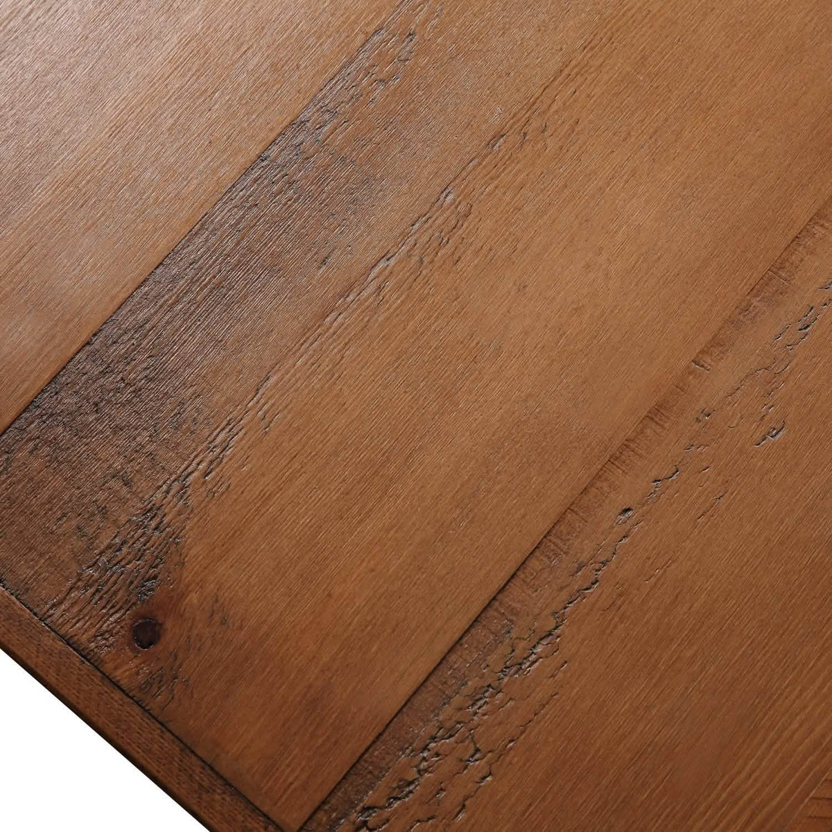 Rustic Coffee Table with Storage & Metal Legs, Brown 43"