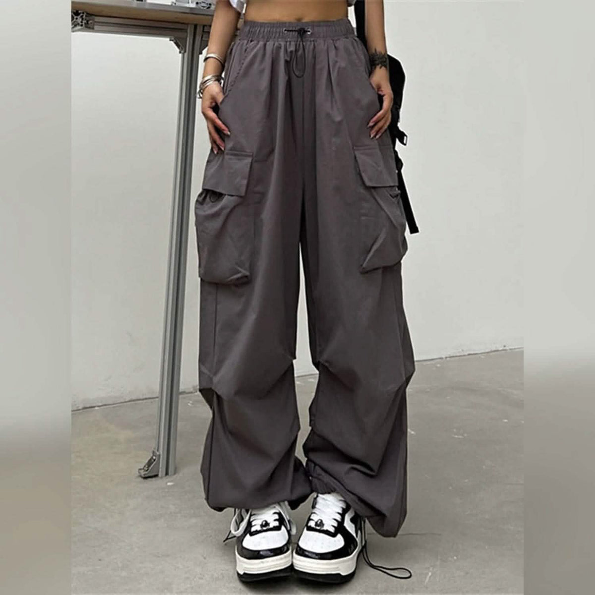 Women's Cargo Baggy Pants High Waist