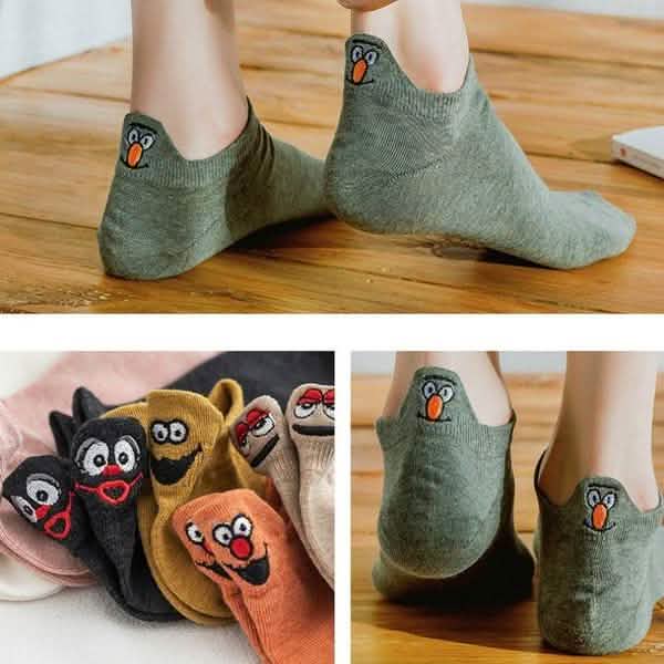 10-Pack: Embroidered Expression Women Socks