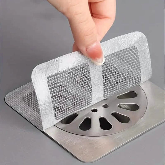10-Pack: Shower Drain Hair Catcher Waterproof Mesh Stickers