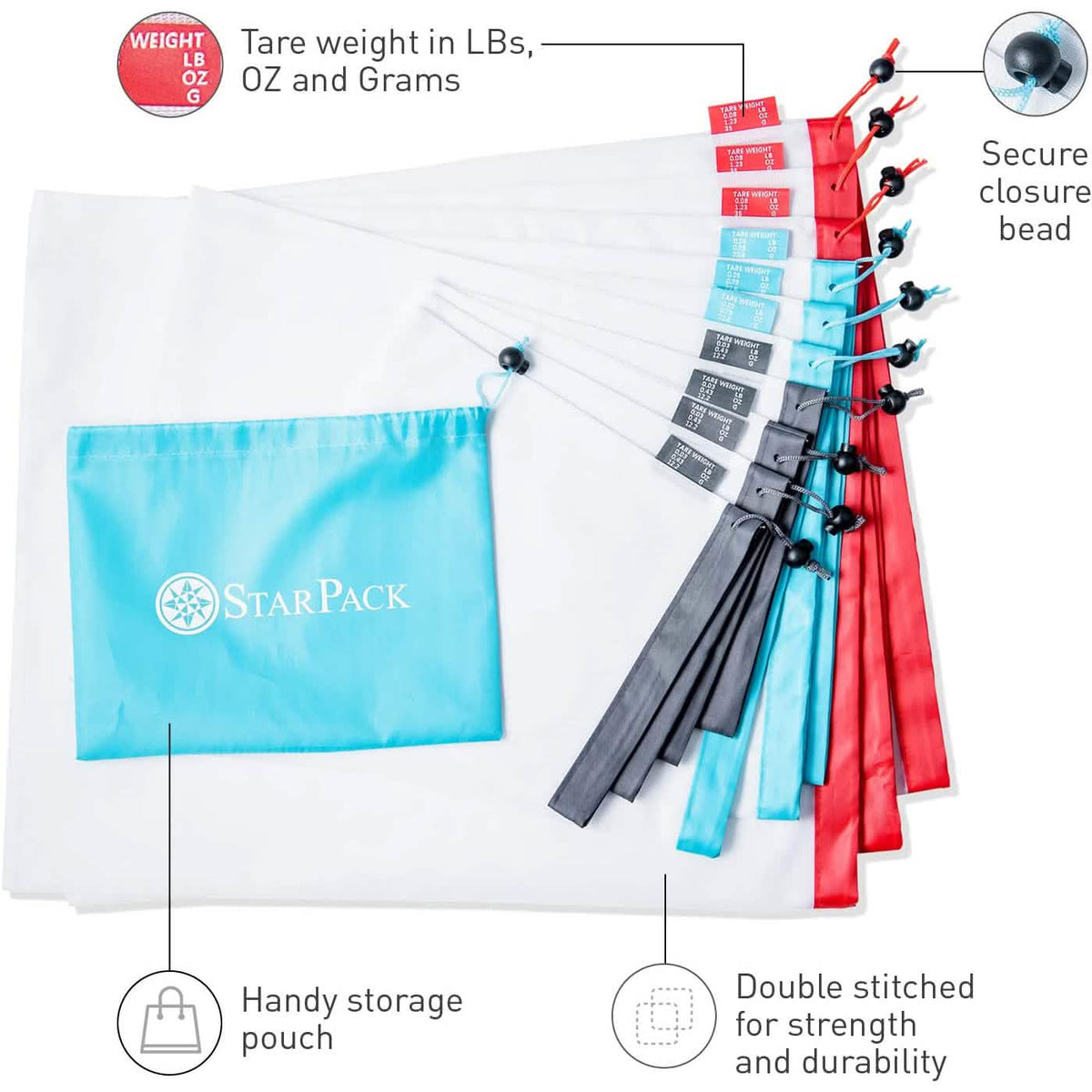 10-Pack: StarPack Reusable Produce Bags