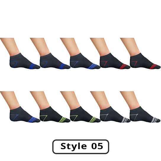 10-Pairs: Men's Active Low-Cut Ankle Socks
