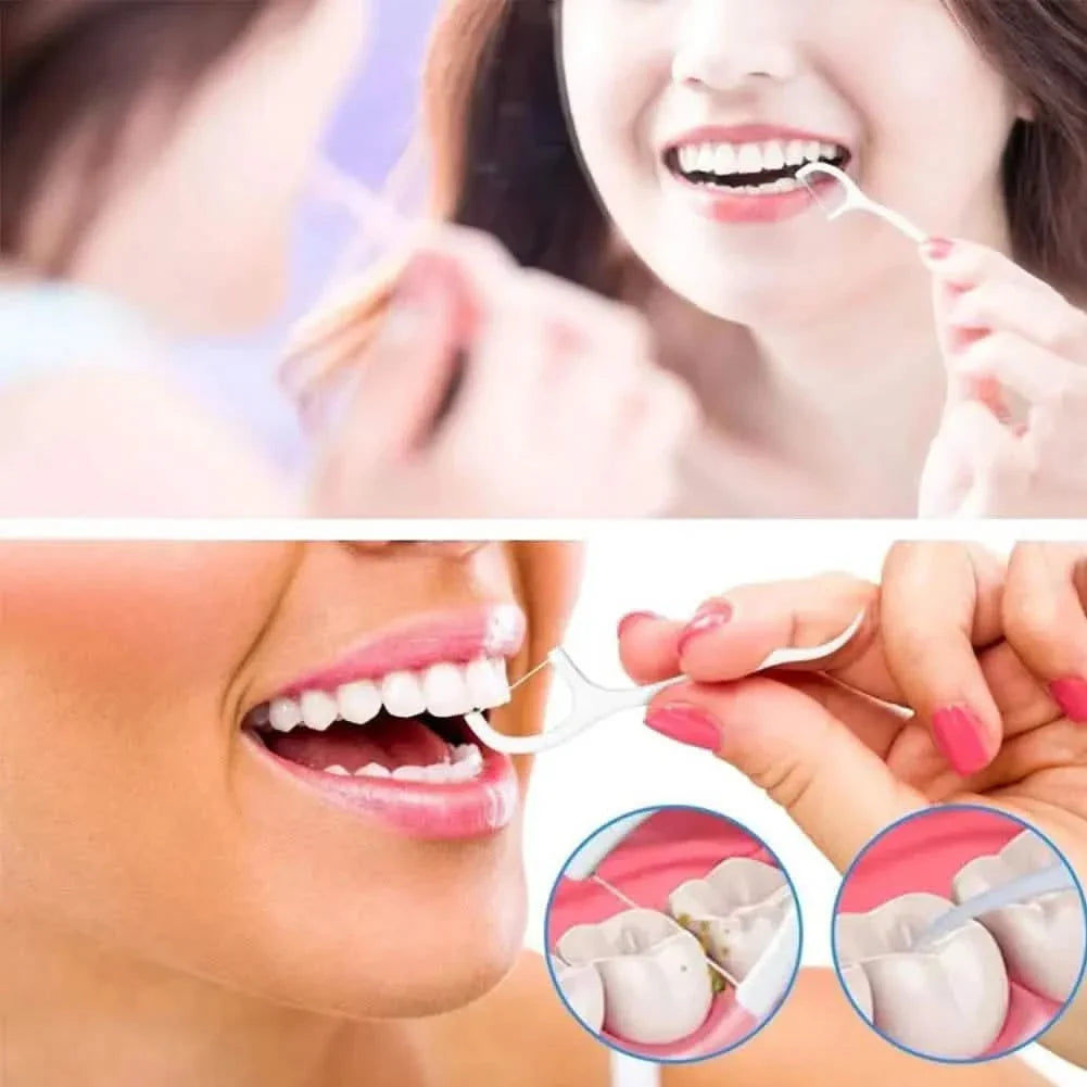 10-Piece Set: Dental Floss Travel Case-Floss Pick