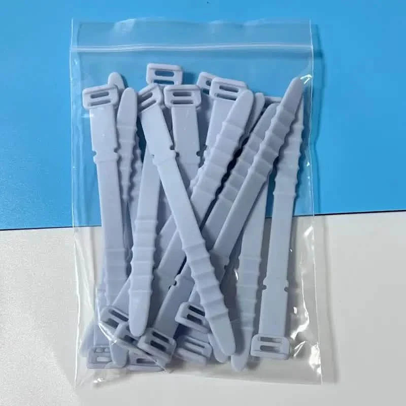 10-Pieces: 4.5 Inch Reusable Wire Ties Cord Organizer Straps Elastic Silicone Cord Organizer