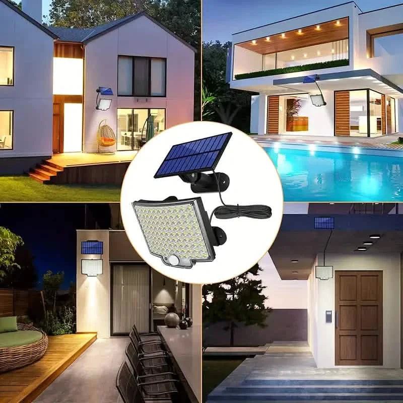 106LED Super Bright Motion Sensor Solar Power LED Garden Wall Light
