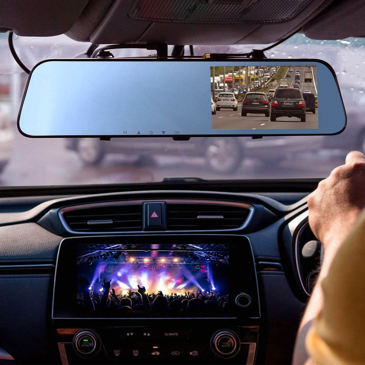 1080P Car DVR 4.3inches Dash Cam with 140° Angle Loop Recording