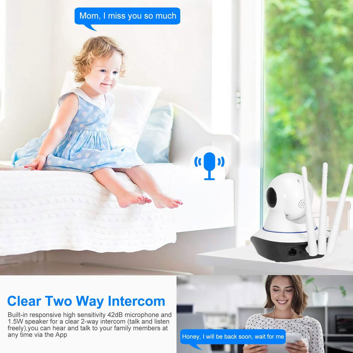 1080P WiFi IP Camera Motion Detection IR Night Vision Camcorder