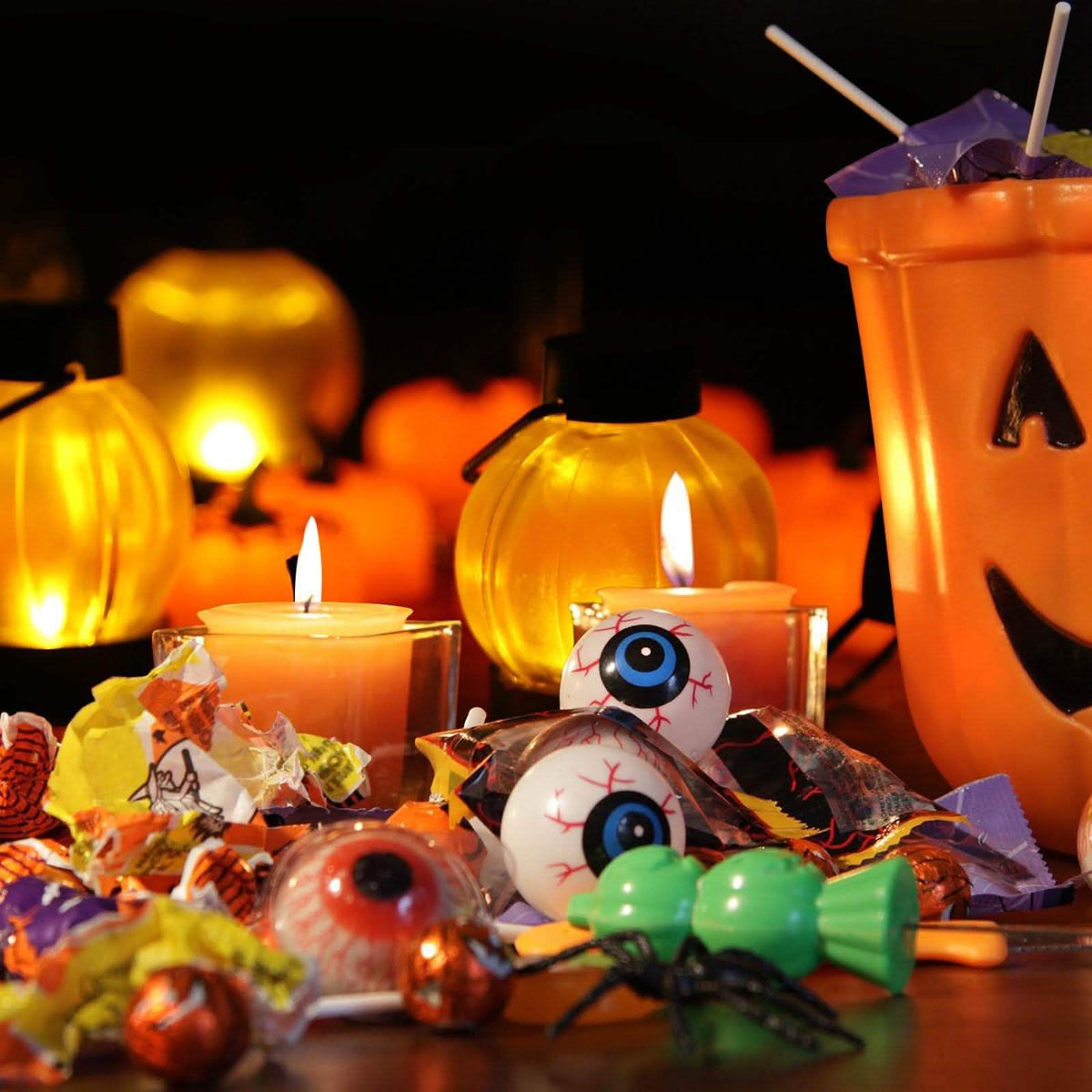 12-Pack: LED Pumpkin Tealights Smokeless Candles