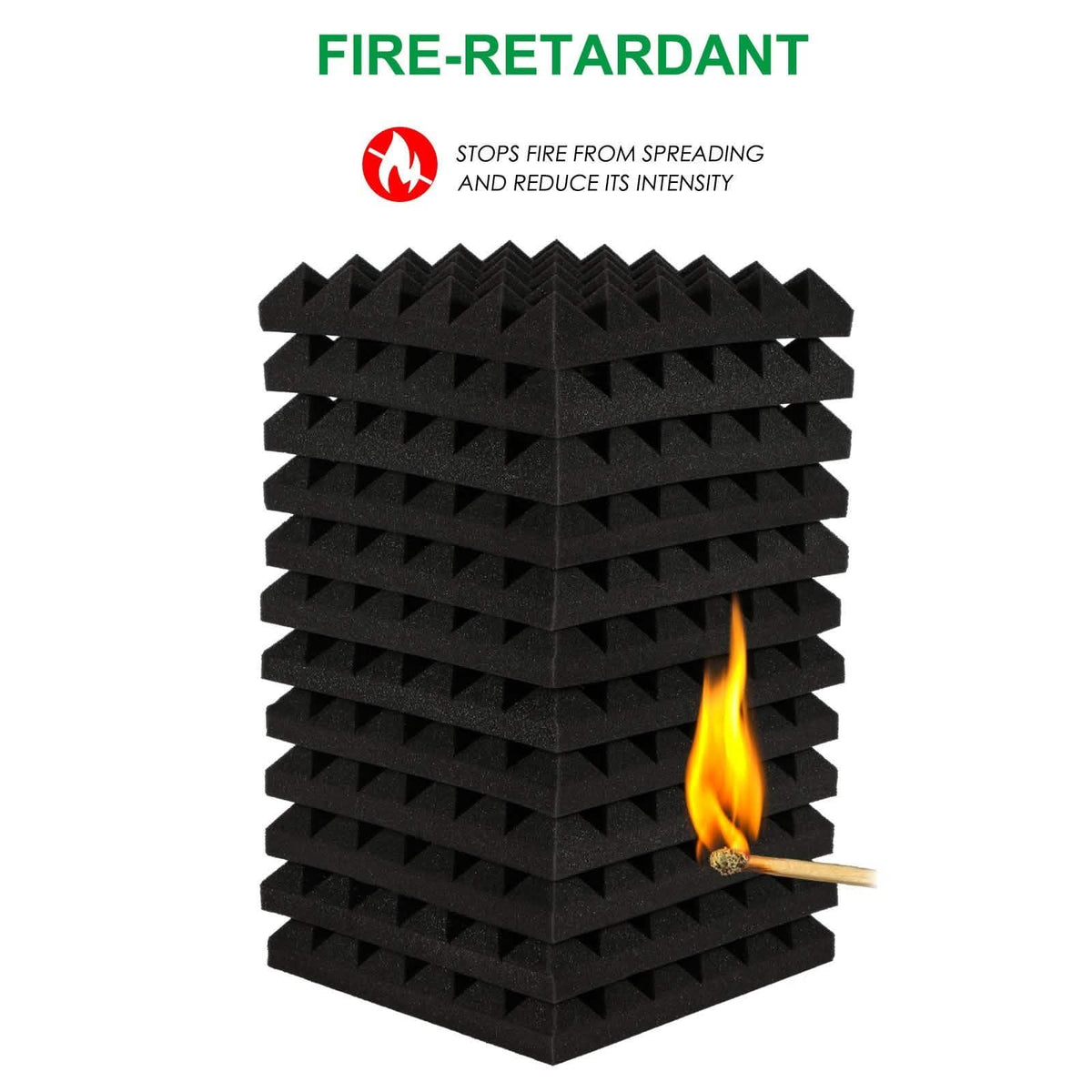 12-Pack: Sound Absorbing Foam for Recording Studio