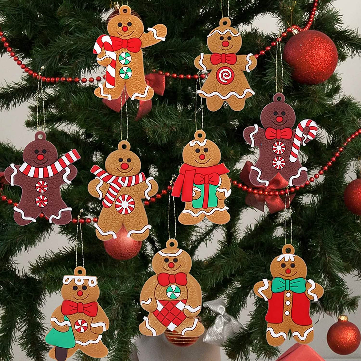 12-Piece: Gingerbread Man Ornaments