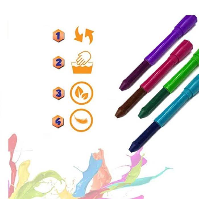 12-Piece: Washable Face Paint Crayons