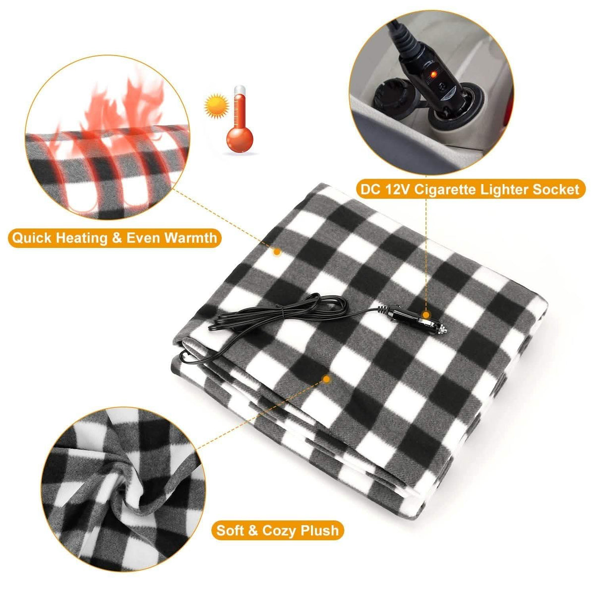 12V Electric Car Heated Blanket