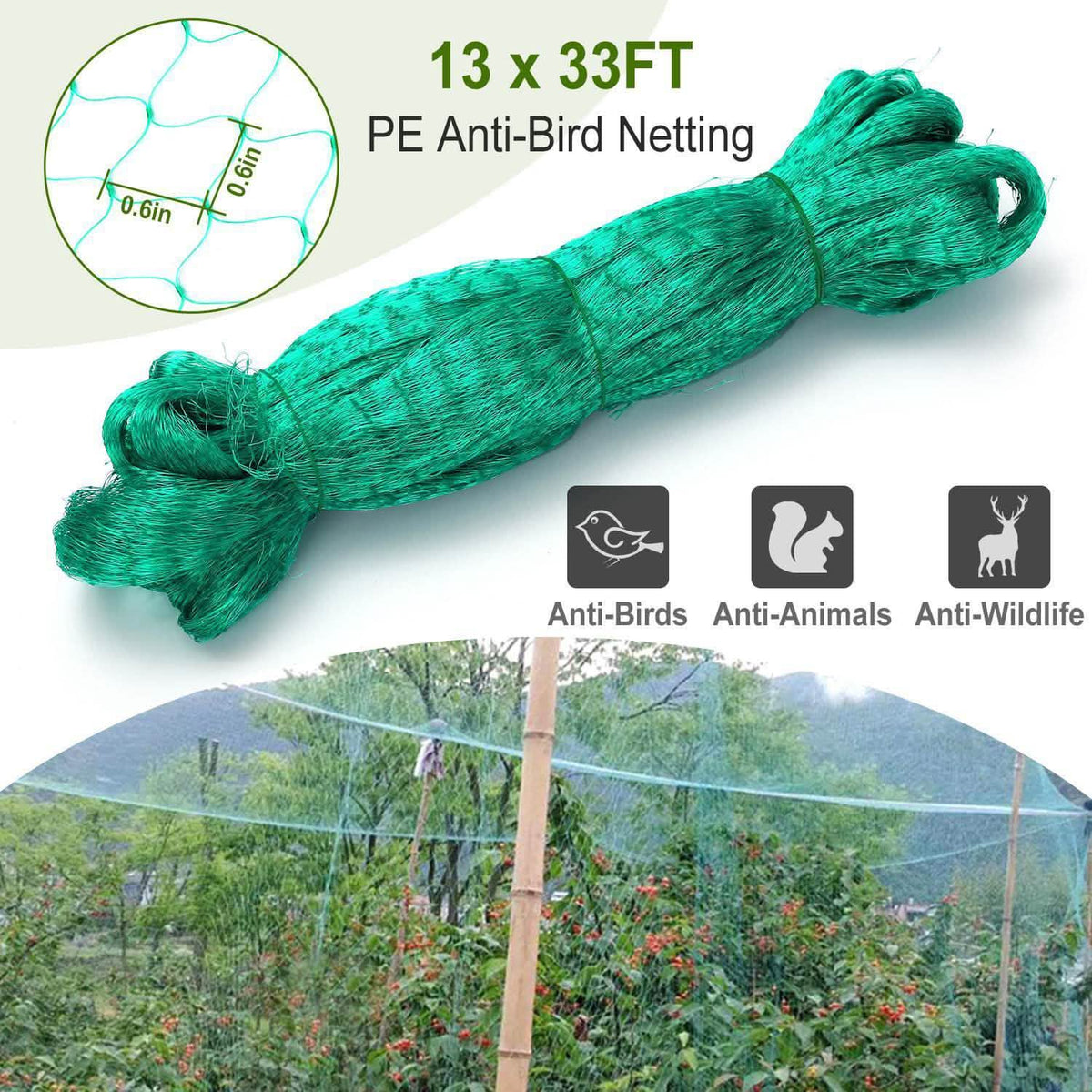 13 x 33 Ft. Garden Net