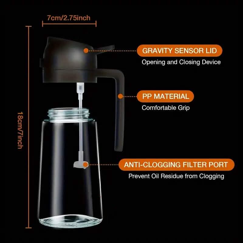 2-in-1 Portable Oil Sprayer and Dispenser