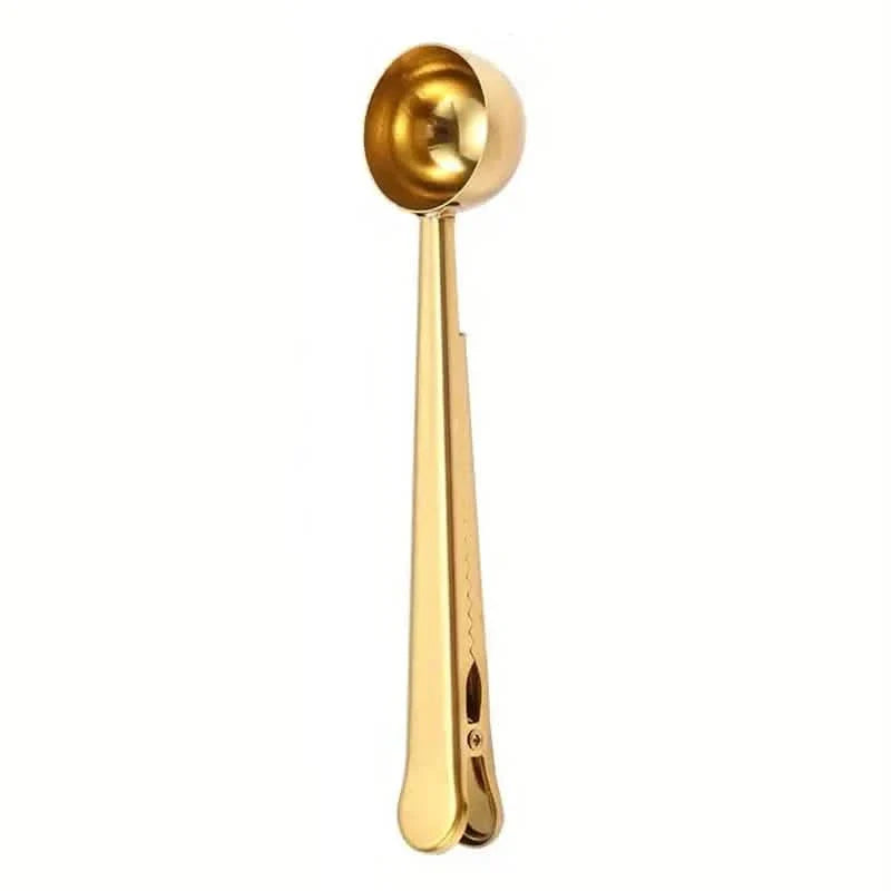 2-in-1 Stainless Steel Coffee Spoon and Sealing Clip