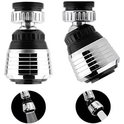 2-Pack: 360 Degree Swivel Faucet Aerator Deluxe Water Saving Faucet Sprayer