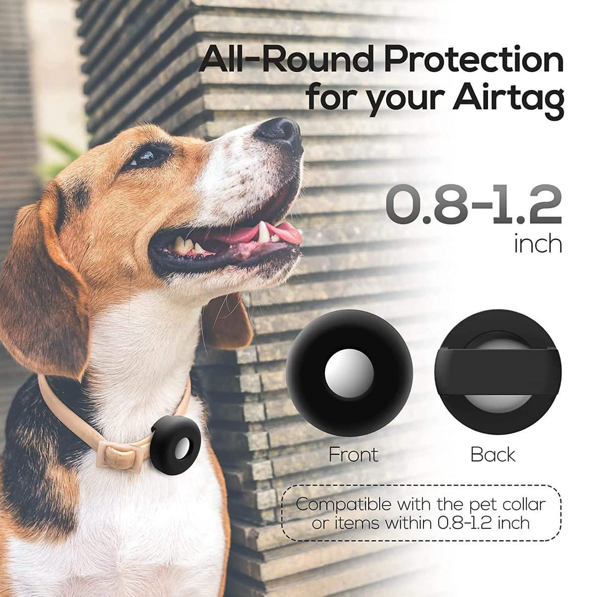 2-Pack: Air Tag Dog Collar Holder
