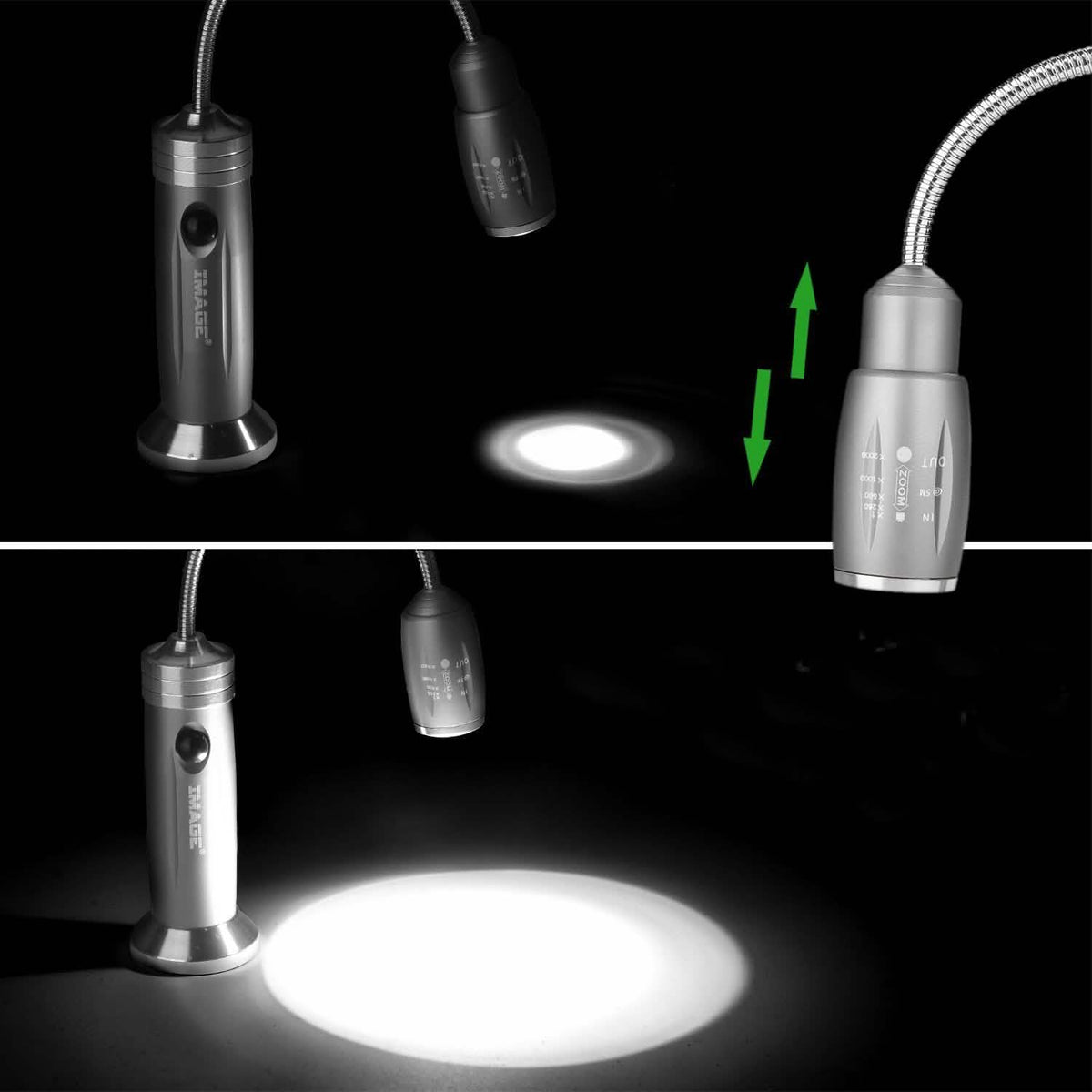 2-Pack: BBQ Grill LED Flashlight Goose Neck Outdoor Lamp