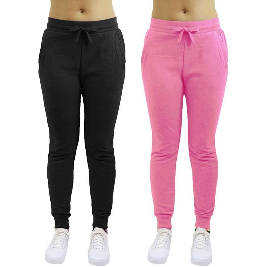 2-Pack: Galaxy By Harvic Women's Heavyweight Fleece-Lined Joggers