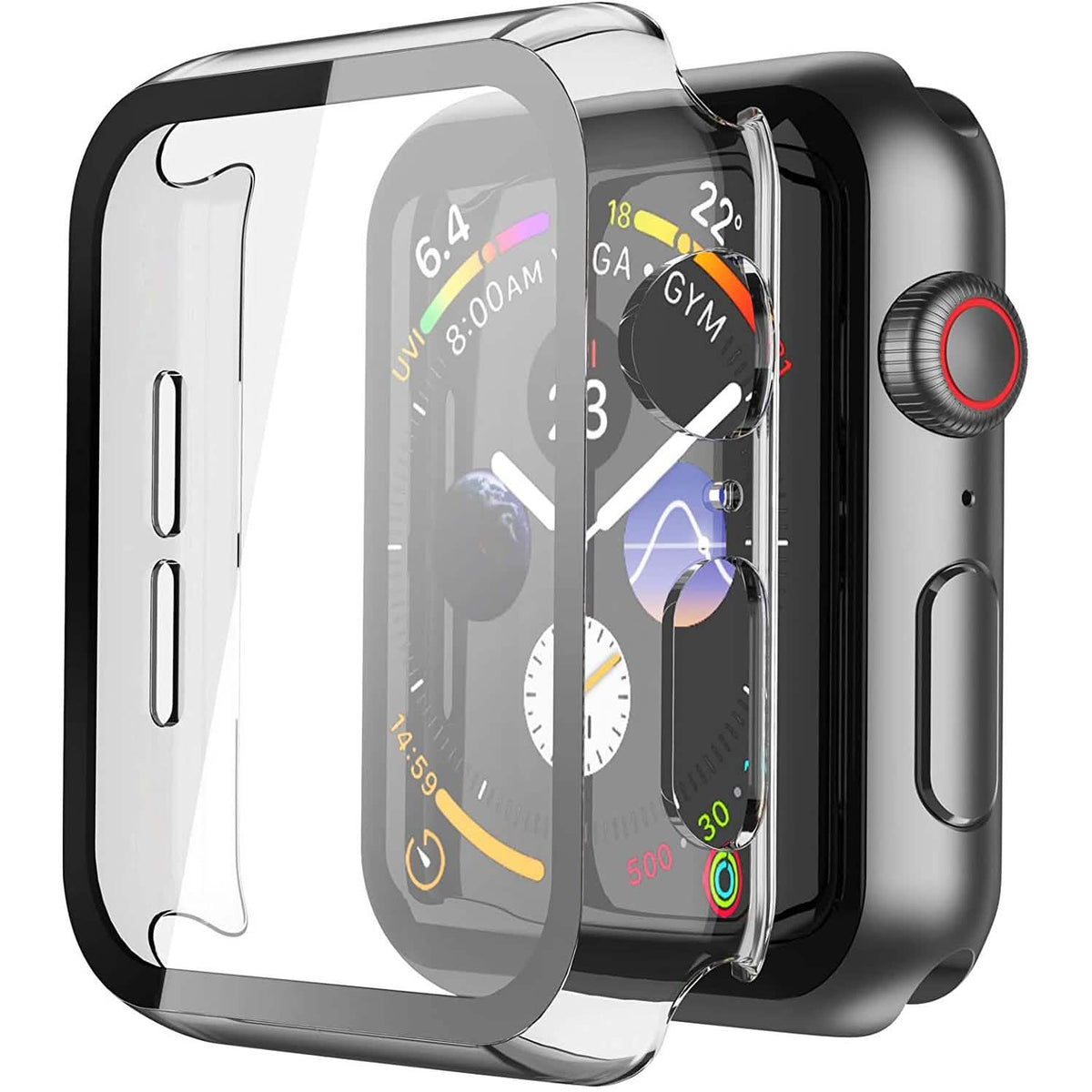 2-Pack: Hard PC Case with Tempered Glass Screen Protector