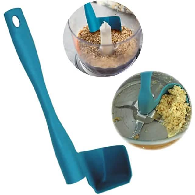 2-Pack: Rotary Scraper Rotating Spatula Scooping Portioning Food Processor