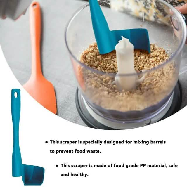 2-Pack: Rotary Scraper Rotating Spatula Scooping Portioning Food Processor