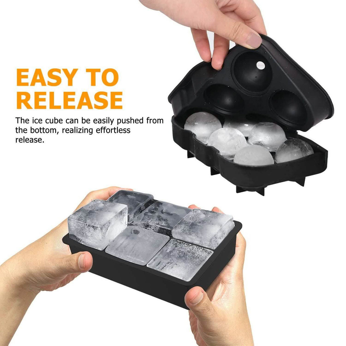 2-Pack Set: Adoric Life Silicone Ice Cube Molds