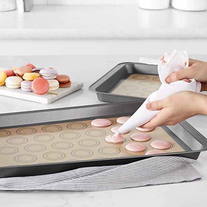 2-Pack: Silicone Nonstick Food Safe Macarons Baking Mat