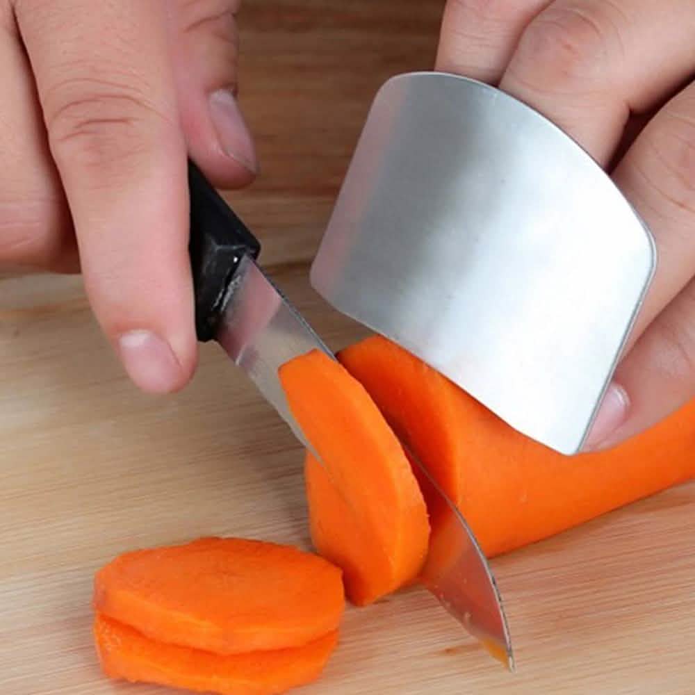 2-Pack: Stainless Steel Finger Protector For Cutting, Chopping and Dicing