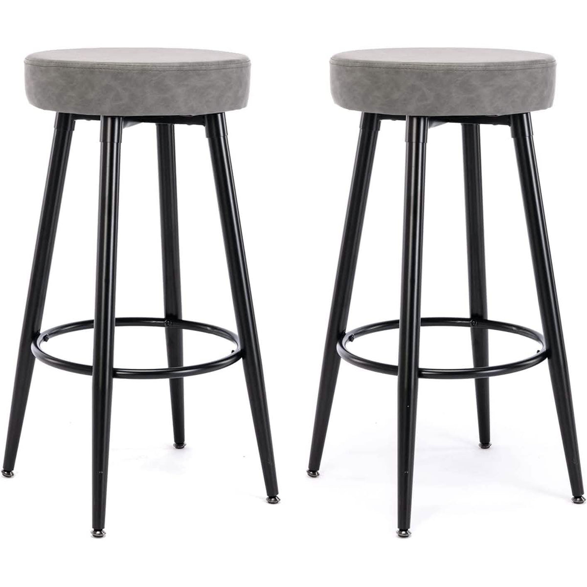 2-Piece: 28'' Metal Bar Stools Set