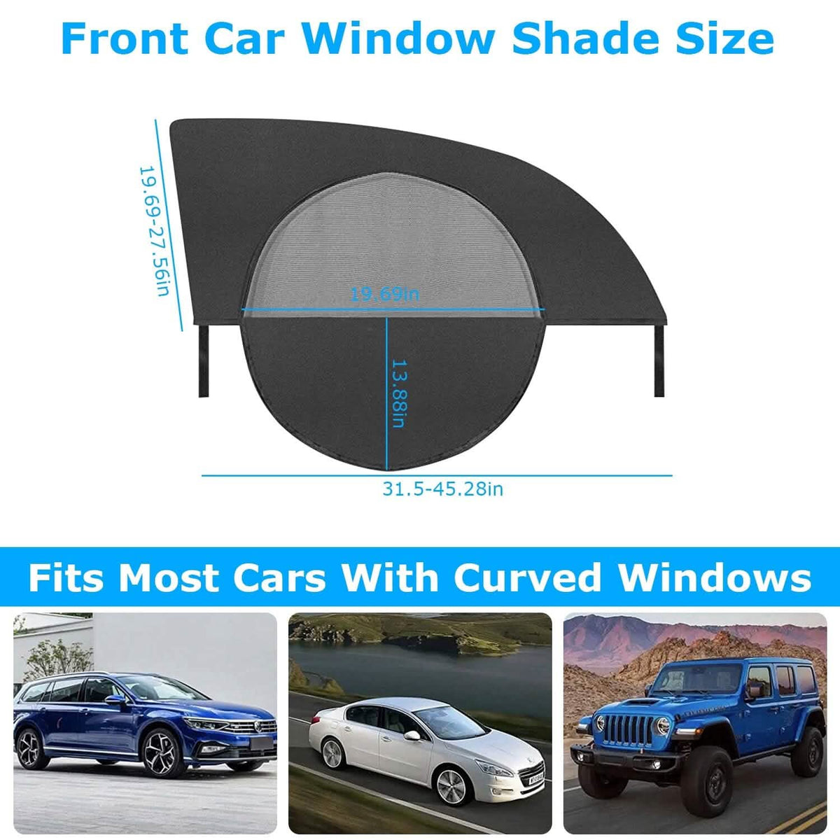 2-Piece: Car Side Window Screen Mesh Cover