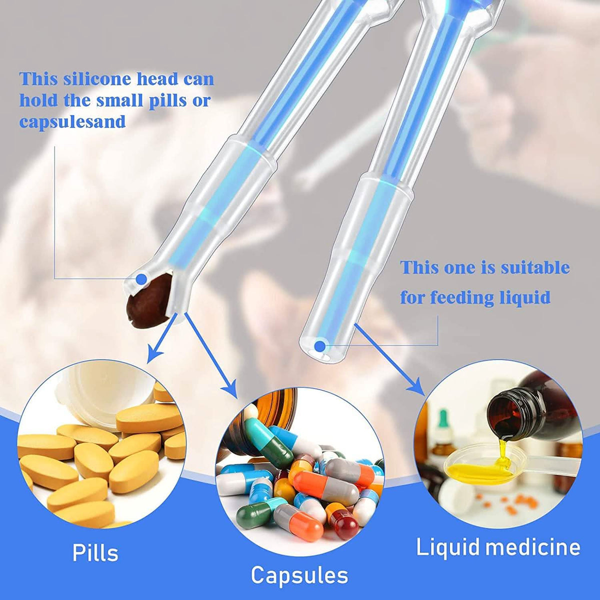 2-Piece: Pet Tablet Syringe Pusher