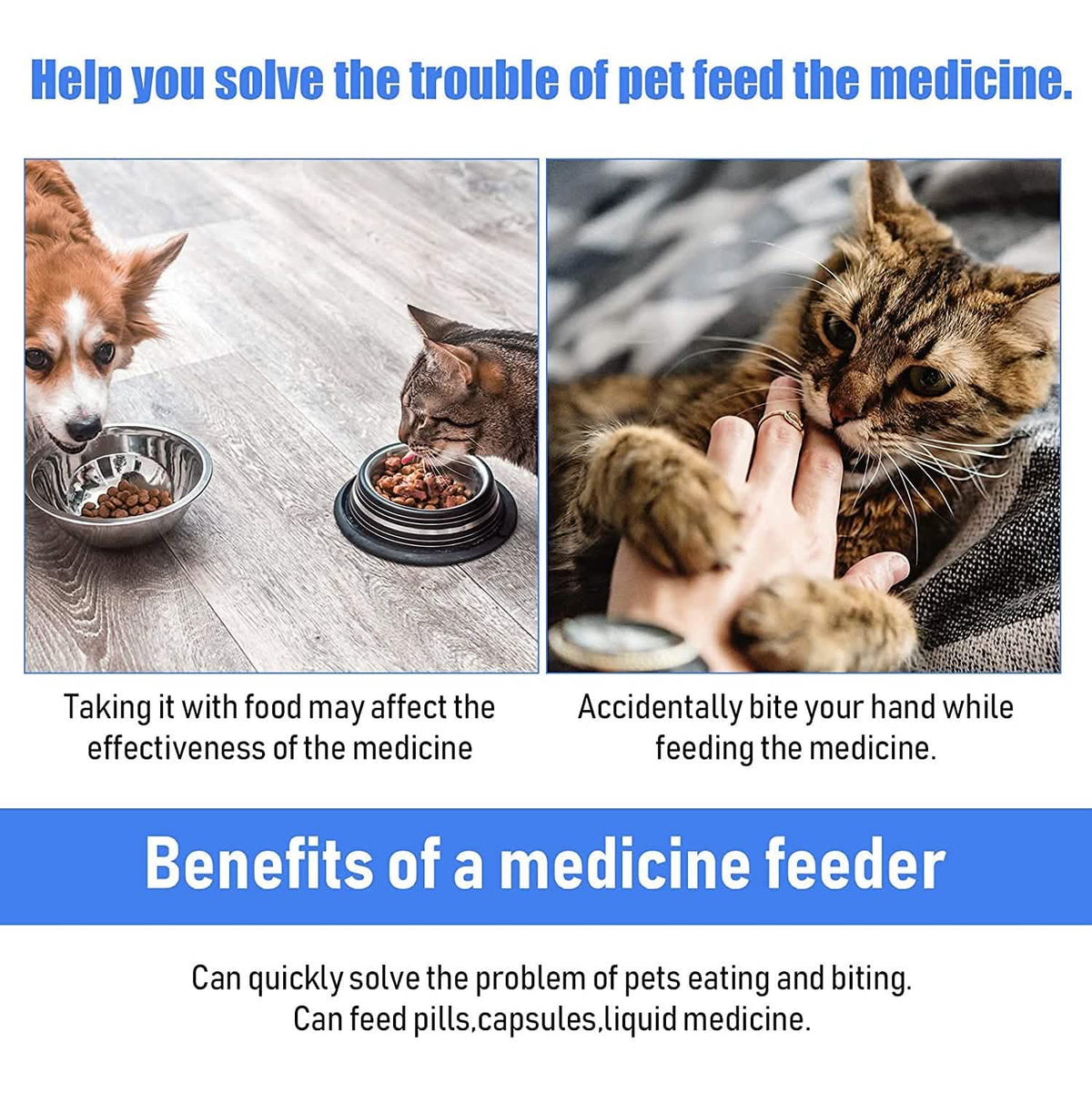 2-Piece: Pet Tablet Syringe Pusher