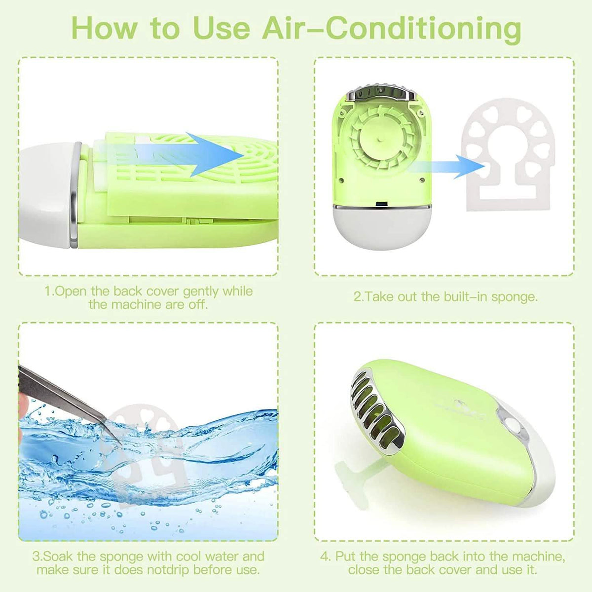 2-Piece: Rechargeable Handheld Mini Eyelash Fan