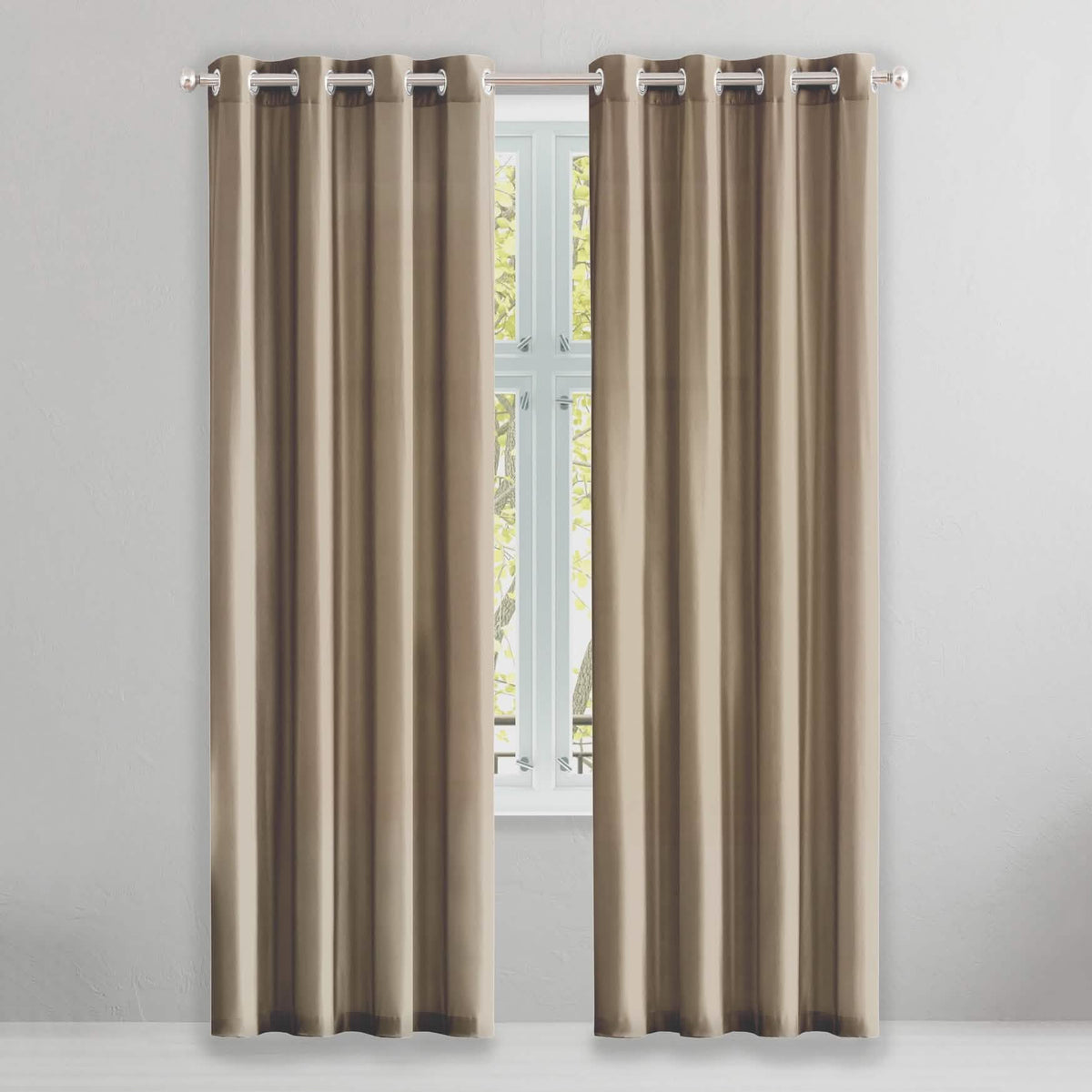 2-Piece Set: Solid Blackout Thermal Window Curtain Pair Panel