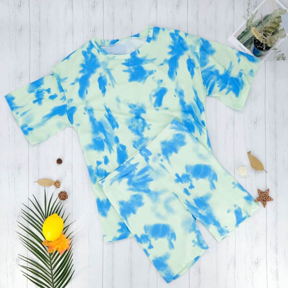 2-Piece Set: Tie Dye Biker Set