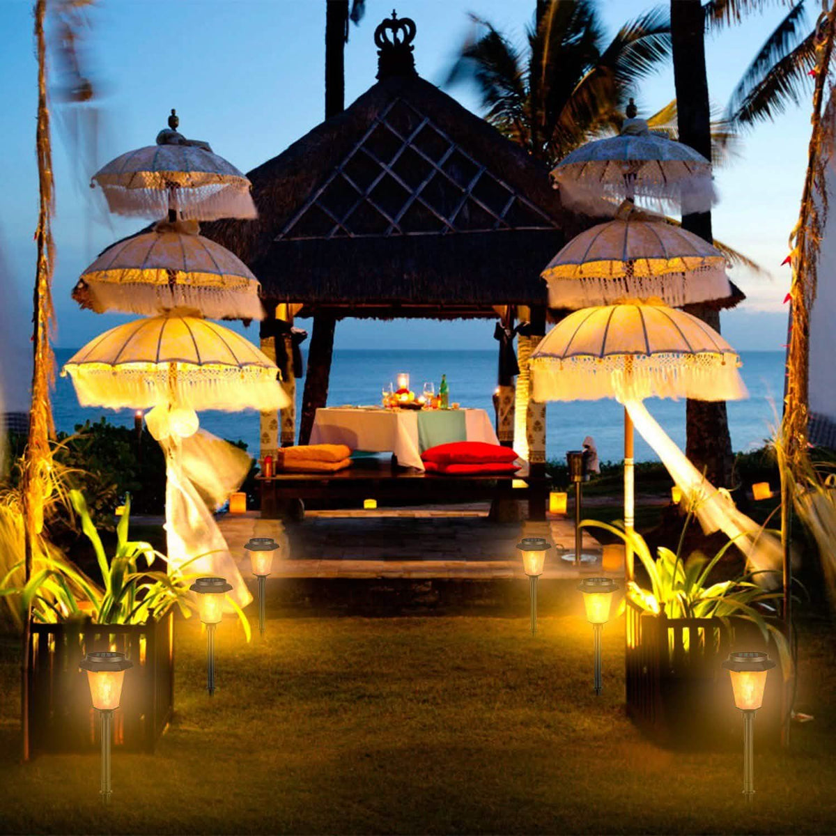 2-Piece: Solar Flame Torch Light