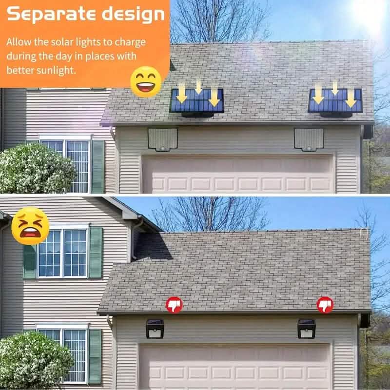 2-Pieces: 106 LED Solar Security Outdooor Lights
