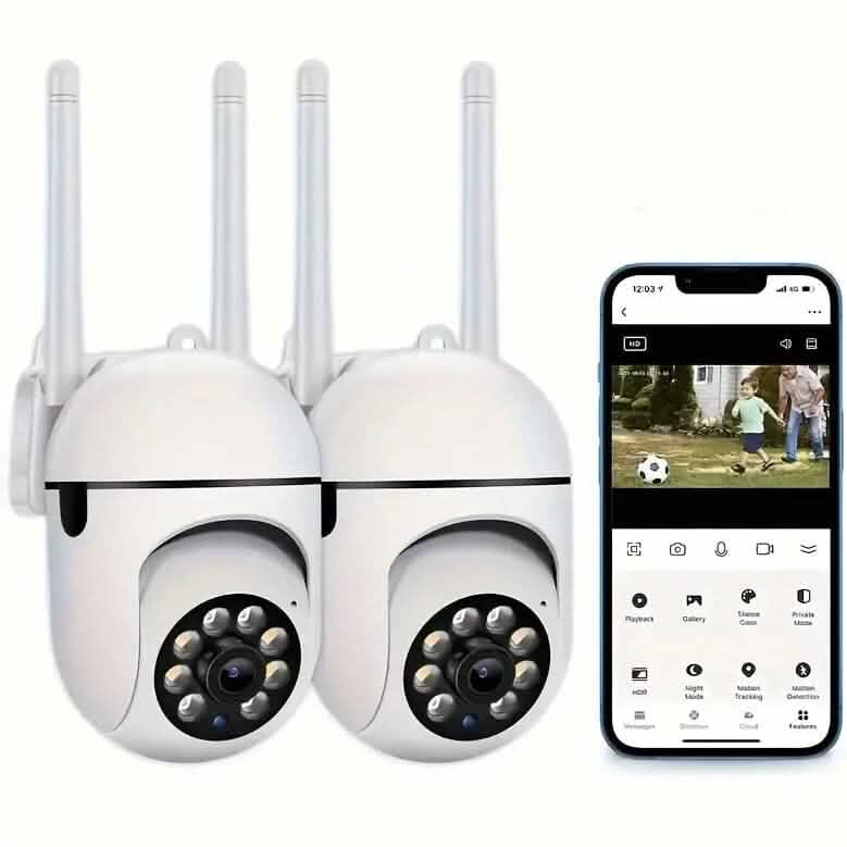 2-Pieces: Compact Wireless IP Security Cameras with App Control