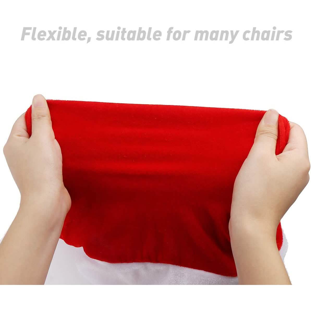 2-Pieces: Red Hat Dining Chair Slipcovers